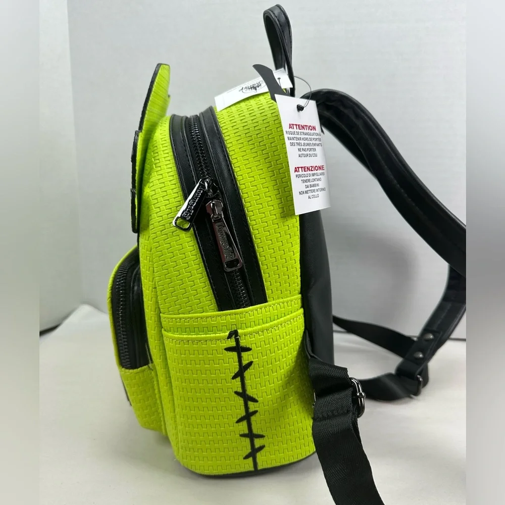Loungefly Disney Parks NBC Oogie Boogie Mini Backpack Green Glow In The Dark